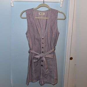 Madewell - Striped Jean Romper - Never Worn